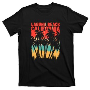 Surfing Sunset Laguna Beach California Summer Palm Gift T-Shirt