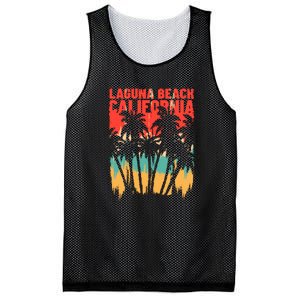 Surfing Sunset Laguna Beach California Summer Palm Gift Mesh Reversible Basketball Jersey Tank