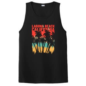 Surfing Sunset Laguna Beach California Summer Palm Gift PosiCharge Competitor Tank