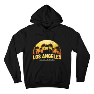 Surfing Sunset Los Angeles Skyline Summer Beach Gift Hoodie