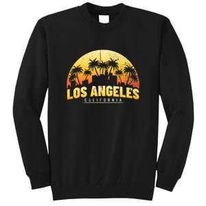 Surfing Sunset Los Angeles Skyline Summer Beach Gift Sweatshirt