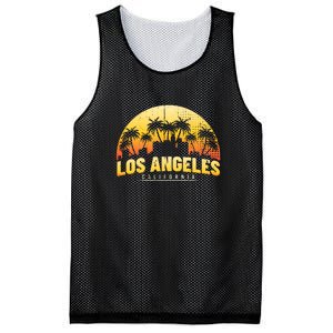 Surfing Sunset Los Angeles Skyline Summer Beach Gift Mesh Reversible Basketball Jersey Tank