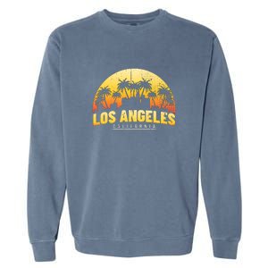 Surfing Sunset Los Angeles Skyline Summer Beach Gift Garment-Dyed Sweatshirt