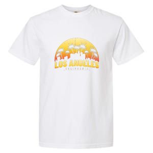 Surfing Sunset Los Angeles Skyline Summer Beach Gift Garment-Dyed Heavyweight T-Shirt