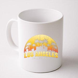 Surfing Sunset Los Angeles Skyline Summer Beach Gift Coffee Mug