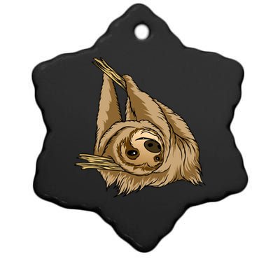 Sloth Ceramic Star Ornament