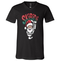 S.K.I.B.I.D.I Santa Matching Christmas Funny Alpha Meme Retro Xmas V-Neck T-Shirt