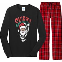 S.K.I.B.I.D.I Santa Matching Christmas Funny Alpha Meme Retro Xmas Long Sleeve Pajama Set