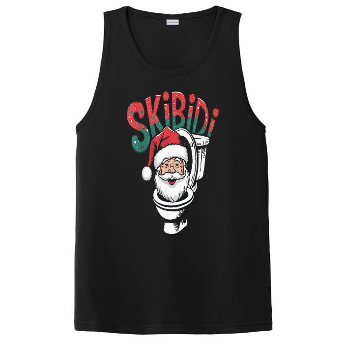 S.K.I.B.I.D.I Santa Matching Christmas Funny Alpha Meme Retro Xmas PosiCharge Competitor Tank