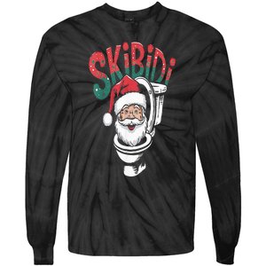 S.K.I.B.I.D.I Santa Matching Christmas Funny Alpha Meme Retro Xmas Tie-Dye Long Sleeve Shirt