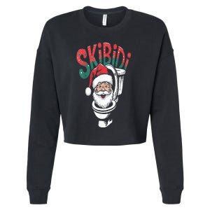 S.K.I.B.I.D.I Santa Matching Christmas Funny Alpha Meme Retro Xmas Cropped Pullover Crew