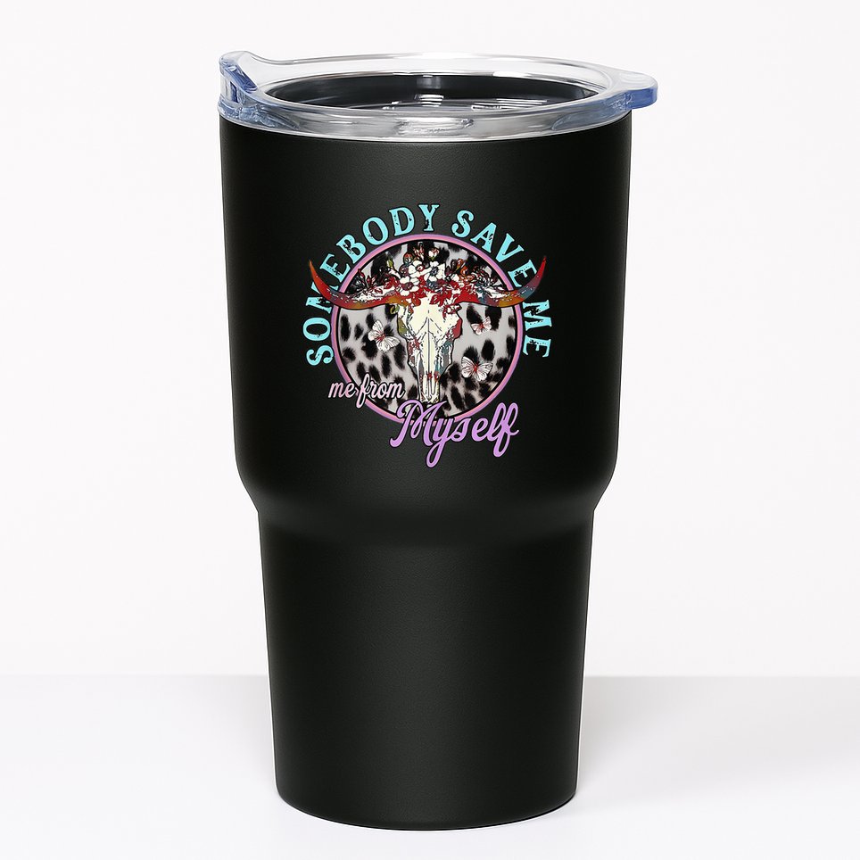 Somebody Save Me Country Music Retro Cowgirl Tumbler