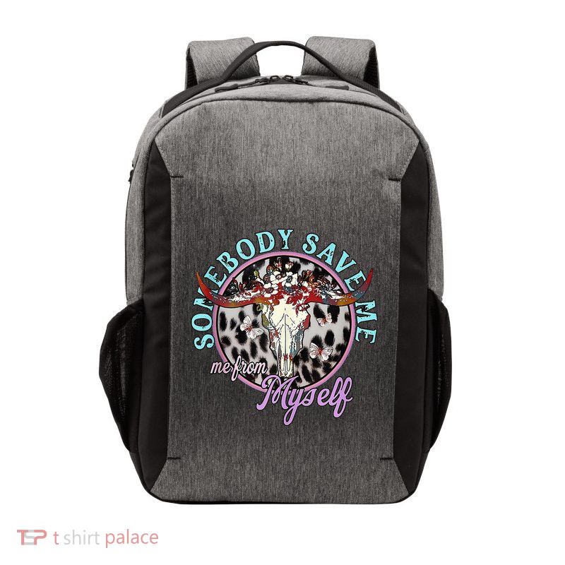 Somebody Save Me Country Music Retro Cowgirl Vector Backpack