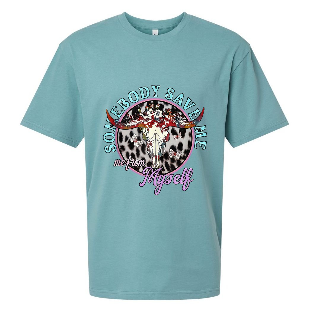 Somebody Save Me Country Music Retro Cowgirl Sueded Cloud Jersey T-Shirt