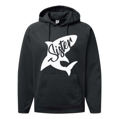 Sister Shark Matching Family Shark Performance Fleece Hoodie