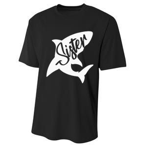 Sister Shark Matching Family Shark Performance Sprint T-Shirt