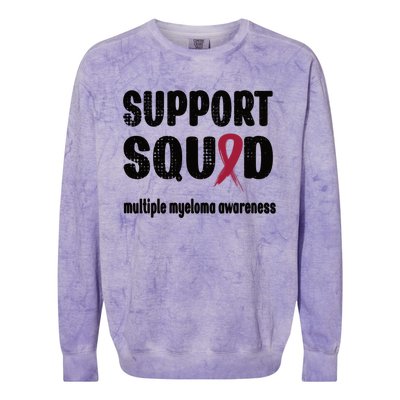 Support Squad Multiple Myeloma Warrior Squad Great Gift Colorblast Crewneck Sweatshirt