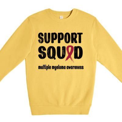 Support Squad Multiple Myeloma Warrior Squad Great Gift Premium Crewneck Sweatshirt