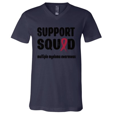 Support Squad Multiple Myeloma Warrior Squad Great Gift V-Neck T-Shirt