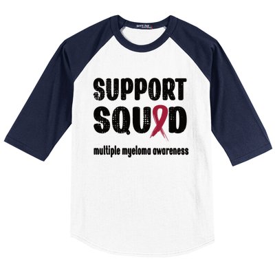 Support Squad Multiple Myeloma Warrior Squad Great Gift Baseball Sleeve Shirt