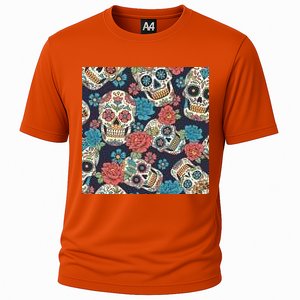 Sugar Skulls Mexican Cooling Performance Crew T-Shirt