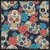 Sugar Skulls Mexican 7 Panel Mesh Trucker Snapback Hat