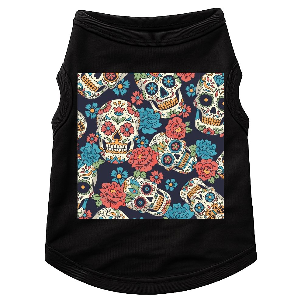 Sugar Skulls Mexican Doggie Tank