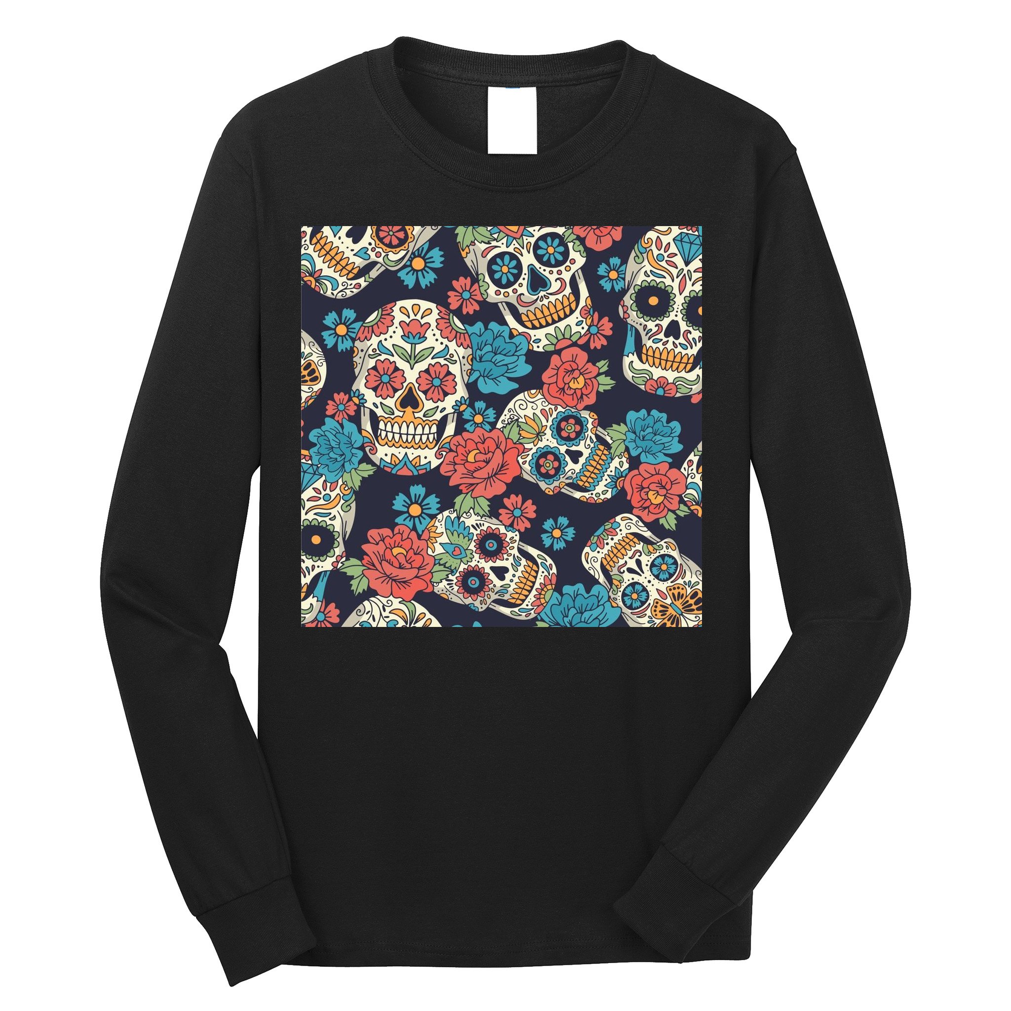 Sugar Skulls Mexican Long Sleeve Shirt