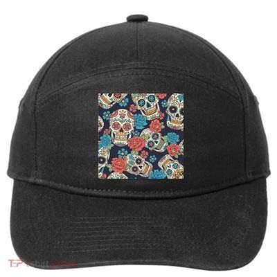 Sugar Skulls Mexican 7-Panel Snapback Hat