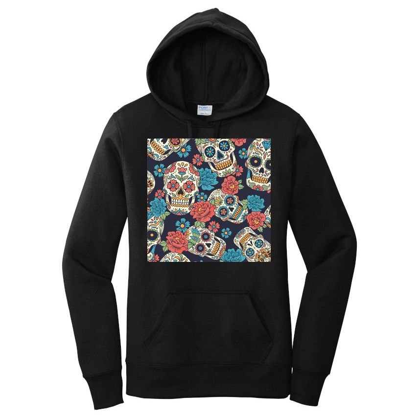 Sugar Skulls Mexican Women's Pullover Hoodie