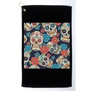 Sugar Skulls Mexican Platinum Collection Golf Towel