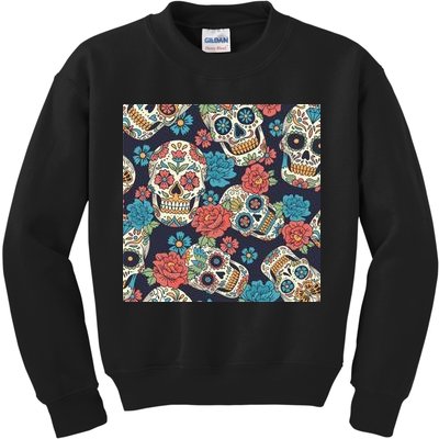 Sugar Skulls Mexican Kids Sweatshirt