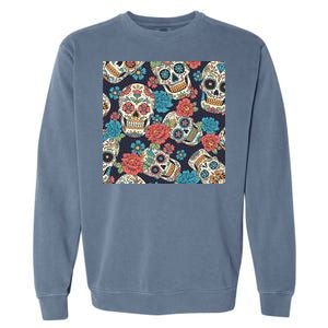 Sugar Skulls Mexican Garment-Dyed Sweatshirt