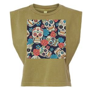 Sugar Skulls Mexican Garment-Dyed Women's Muscle Tee