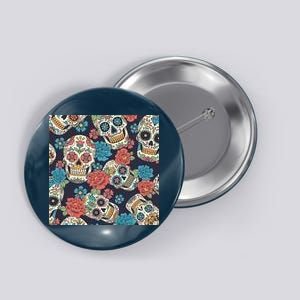 Sugar Skulls Mexican Button