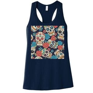 Sugar Skulls Mexican Women's Racerback Tank