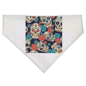 Sugar Skulls Mexican USA-Made Doggie Bandana