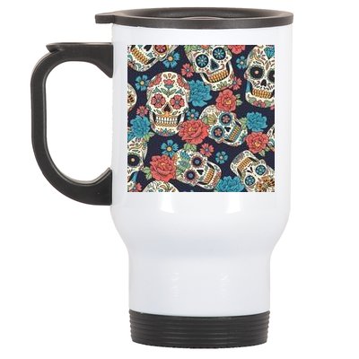 Sugar Skulls Mexican Stainless Steel Travel Mug