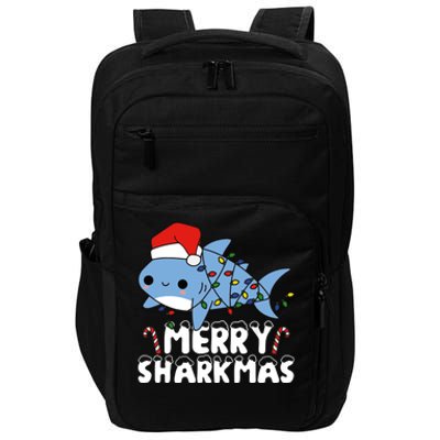 Santa Shark Merry Sharkmas Impact Tech Backpack