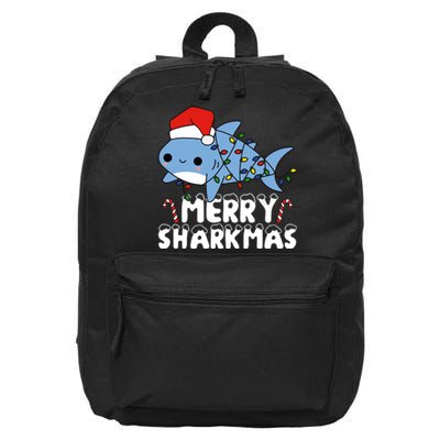 Santa Shark Merry Sharkmas 16 in Basic Backpack