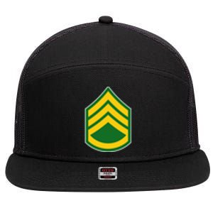 Staff Sergeant Military Badge 7 Panel Mesh Trucker Snapback Hat