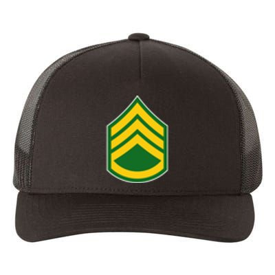 Staff Sergeant Military Badge Yupoong Adult 5-Panel Trucker Hat