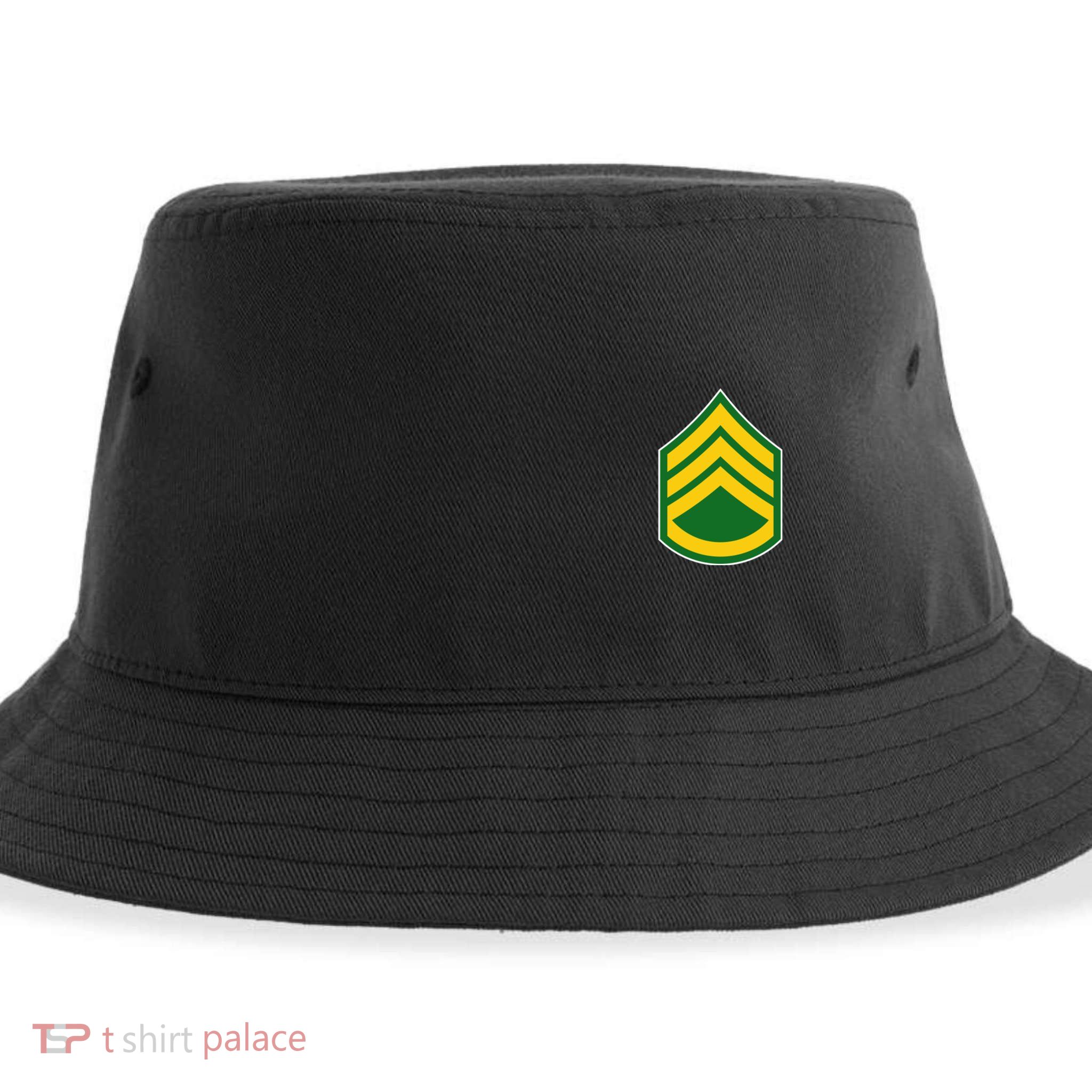 Staff Sergeant Military Badge Sustainable Bucket Hat