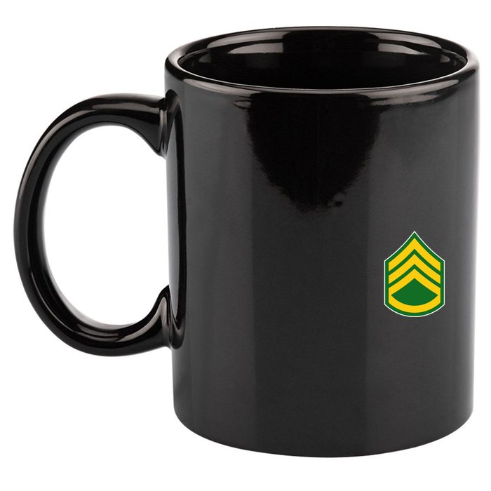 Staff Sergeant Military Badge 11oz C Handle Ceramic Mug