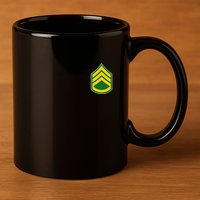 Staff Sergeant Military Badge 11oz C Handle Ceramic Mug