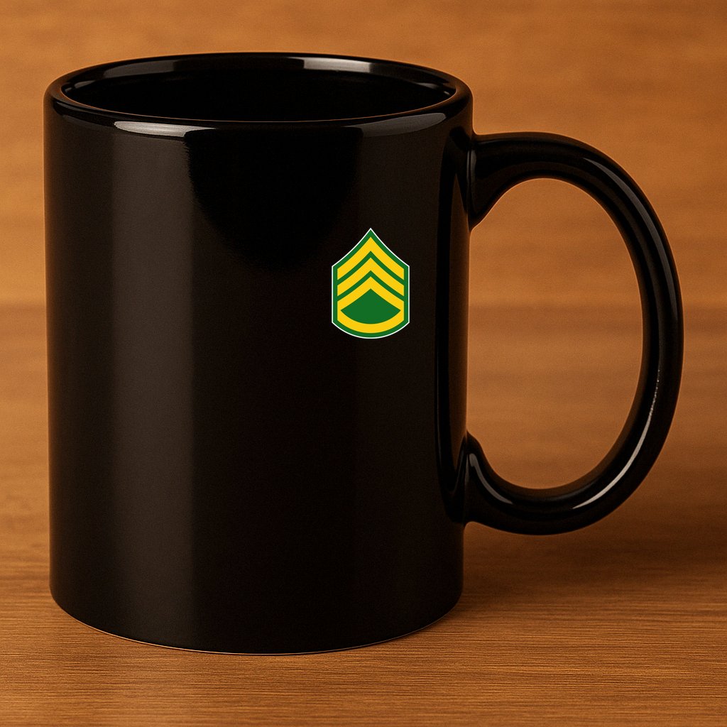 Staff Sergeant Military Badge 11oz C Handle Ceramic Mug