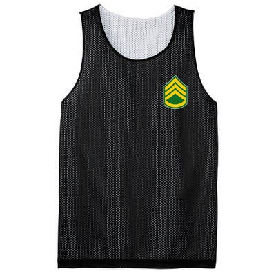 Staff Sergeant Military Badge Mesh Reversible Basketball Jersey Tank