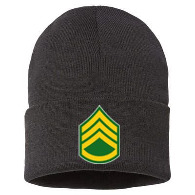 Staff Sergeant Military Badge Sustainable Knit Beanie