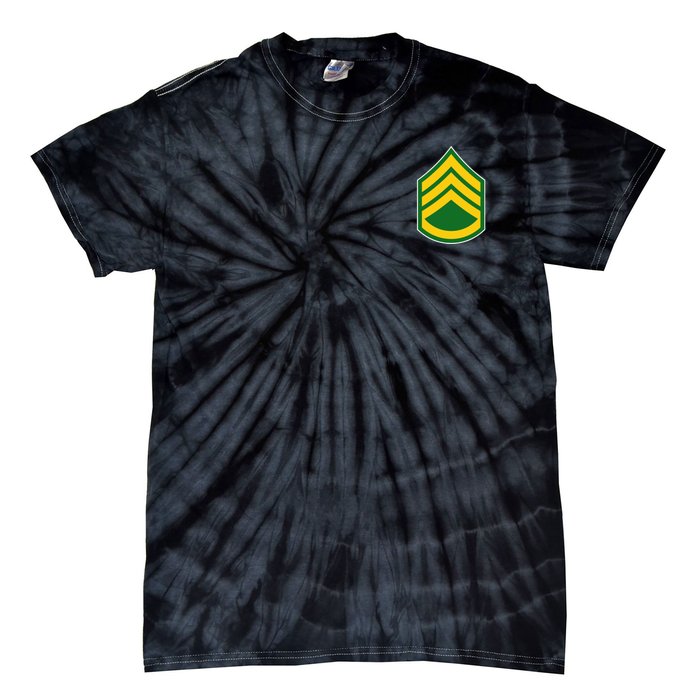 Staff Sergeant Military Badge Tie-Dye T-Shirt