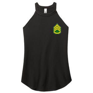 Staff Sergeant Military Badge Women's Perfect Tri Rocker Tank